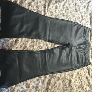 Fake leather jeans